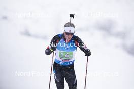 13.12.2020, Hochfilzen, Austria (AUT): Scott Gow (CAN) -  IBU World Cup Biathlon, relay men, Hochfilzen (AUT). www.nordicfocus.com. © Manzoni/NordicFocus. Every downloaded picture is fee-liable.
