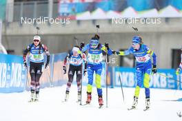 12.12.2020, Hochfilzen, Austria (AUT): Iryna Kryuko (BLR), Dzinara Alimbekava (BLR), (l-r) -  IBU World Cup Biathlon, relay women, Hochfilzen (AUT). www.nordicfocus.com. © Manzoni/NordicFocus. Every downloaded picture is fee-liable.