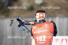 11.12.2020, Hochfilzen, Austria (AUT): Aidan Millar (CAN) -  IBU World Cup Biathlon, sprint men, Hochfilzen (AUT). www.nordicfocus.com. © Manzoni/NordicFocus. Every downloaded picture is fee-liable.