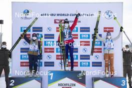 11.12.2020, Hochfilzen, Austria (AUT): Franziska Preuss (GER), (l-r) -  IBU World Cup Biathlon, sprint women, Hochfilzen (AUT). www.nordicfocus.com. © Manzoni/NordicFocus. Every downloaded picture is fee-liable.