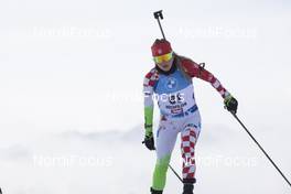 11.12.2020, Hochfilzen, Austria (AUT): Nika Blazenic (CRO) -  IBU World Cup Biathlon, sprint women, Hochfilzen (AUT). www.nordicfocus.com. © Manzoni/NordicFocus. Every downloaded picture is fee-liable.