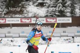 10.12.2020, Hochfilzen, Austria (AUT): Fabien Claude (FRA) -  IBU World Cup Biathlon, training, Hochfilzen (AUT). www.nordicfocus.com. © Manzoni/NordicFocus. Every downloaded picture is fee-liable.