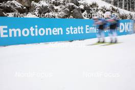 10.12.2020, Hochfilzen, Austria (AUT): Industry Feature: new DKB banner alongside the track -  IBU World Cup Biathlon, training, Hochfilzen (AUT). www.nordicfocus.com. © Manzoni/NordicFocus. Every downloaded picture is fee-liable.