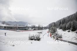10.12.2020, Hochfilzen, Austria (AUT): Feature: Track atmosphere with an overview over the lower part of the track -  IBU World Cup Biathlon, training, Hochfilzen (AUT). www.nordicfocus.com. © Manzoni/NordicFocus. Every downloaded picture is fee-liable.