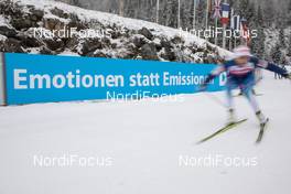 10.12.2020, Hochfilzen, Austria (AUT): Mari Eder (FIN) passes the photographer too fast -  IBU World Cup Biathlon, training, Hochfilzen (AUT). www.nordicfocus.com. © Manzoni/NordicFocus. Every downloaded picture is fee-liable.