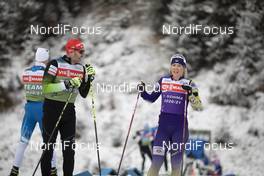 10.12.2020, Hochfilzen, Austria (AUT): Uros Velepec (SLO), coach Team Slovenia, Yuliia Dzhyma (UKR), (l-r) -  IBU World Cup Biathlon, training, Hochfilzen (AUT). www.nordicfocus.com. © Manzoni/NordicFocus. Every downloaded picture is fee-liable.