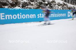 10.12.2020, Hochfilzen, Austria (AUT): Industry Feature: new DKB banner alongside the track -  IBU World Cup Biathlon, training, Hochfilzen (AUT). www.nordicfocus.com. © Manzoni/NordicFocus. Every downloaded picture is fee-liable.