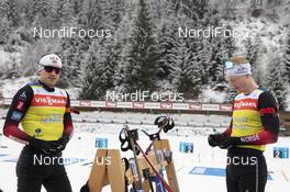 10.12.2020, Hochfilzen, Austria (AUT): Tarjei Boe (NOR), Johannes Thingnes Boe (NOR), (l-r) -  IBU World Cup Biathlon, training, Hochfilzen (AUT). www.nordicfocus.com. © Manzoni/NordicFocus. Every downloaded picture is fee-liable.