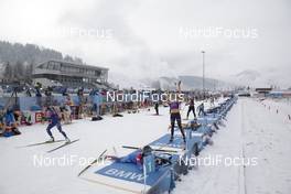 10.12.2020, Hochfilzen, Austria (AUT): Feature: Track atmosphere with undefined athletes at the shooting range -  IBU World Cup Biathlon, training, Hochfilzen (AUT). www.nordicfocus.com. © Manzoni/NordicFocus. Every downloaded picture is fee-liable.