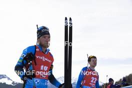 20.12.2020, Hochfilzen, Austria (AUT): Antonin Guigonnat (FRA) -  IBU World Cup Biathlon, mass men, Hochfilzen (AUT). www.nordicfocus.com. © Manzoni/NordicFocus. Every downloaded picture is fee-liable.