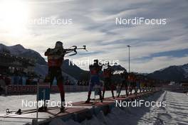 20.12.2020, Hochfilzen, Austria (AUT): Johannes Thingnes Boe (NOR), Fabien Claude (FRA), Tarjei Boe (NOR), (l-r) -  IBU World Cup Biathlon, mass men, Hochfilzen (AUT). www.nordicfocus.com. © Manzoni/NordicFocus. Every downloaded picture is fee-liable.