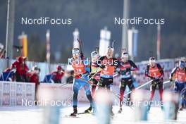 20.12.2020, Hochfilzen, Austria (AUT): Fabien Claude (FRA), Johannes Dale (NOR) -  IBU World Cup Biathlon, mass men, Hochfilzen (AUT). www.nordicfocus.com. © Manzoni/NordicFocus. Every downloaded picture is fee-liable.
