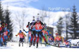 20.12.2020, Hochfilzen, Austria (AUT): Johannes Dale (NOR), Sturla Holm Laegreid (NOR), (l-r) -  IBU World Cup Biathlon, mass men, Hochfilzen (AUT). www.nordicfocus.com. © Manzoni/NordicFocus. Every downloaded picture is fee-liable.