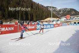 20.12.2020, Hochfilzen, Austria (AUT): Dorothea Wierer (ITA), Tiril Eckhoff (NOR), (l-r) -  IBU World Cup Biathlon, mass women, Hochfilzen (AUT). www.nordicfocus.com. © Manzoni/NordicFocus. Every downloaded picture is fee-liable.