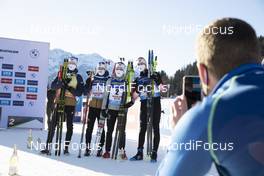 19.12.2020, Hochfilzen, Austria (AUT): Johannes Thingnes Boe (NOR), Sturla Holm Laegreid (NOR), Johannes Dale (NOR), Vetle Sjaastad Christiansen (NOR), (l-r) -  IBU World Cup Biathlon, pursuit men, Hochfilzen (AUT). www.nordicfocus.com. © Manzoni/NordicFocus. Every downloaded picture is fee-liable.