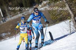 19.12.2020, Hochfilzen, Austria (AUT): Jesper Nelin (SWE), Simon Desthieux (FRA), (l-r) -  IBU World Cup Biathlon, pursuit men, Hochfilzen (AUT). www.nordicfocus.com. © Manzoni/NordicFocus. Every downloaded picture is fee-liable.