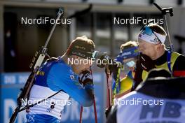19.12.2020, Hochfilzen, Austria (AUT): Emilien Jacquelin (FRA), Johannes Thingnes Boe (NOR), (l-r) -  IBU World Cup Biathlon, pursuit men, Hochfilzen (AUT). www.nordicfocus.com. © Manzoni/NordicFocus. Every downloaded picture is fee-liable.