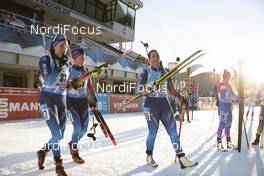 19.12.2020, Hochfilzen, Austria (AUT): Aita Gasparin (SUI), Selina Gasparin (SUI), Lena Haecki (SUI), (l-r) -  IBU World Cup Biathlon, pursuit women, Hochfilzen (AUT). www.nordicfocus.com. © Manzoni/NordicFocus. Every downloaded picture is fee-liable.
