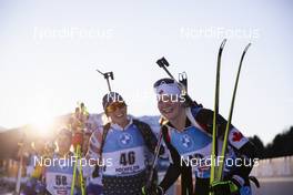 19.12.2020, Hochfilzen, Austria (AUT): Susan Dunklee (USA), Sarah Beaudry (CAN), (l-r) -  IBU World Cup Biathlon, pursuit women, Hochfilzen (AUT). www.nordicfocus.com. © Manzoni/NordicFocus. Every downloaded picture is fee-liable.