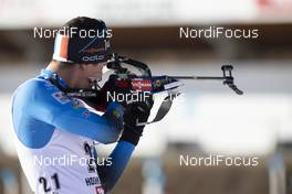 17.12.2020, Hochfilzen, Austria (AUT): Quentin Fillon Maillet (FRA) -  IBU World Cup Biathlon, sprint men, Hochfilzen (AUT). www.nordicfocus.com. © Manzoni/NordicFocus. Every downloaded picture is fee-liable.