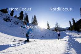 17.12.2020, Hochfilzen, Austria (AUT): Antonin Guigonnat (FRA), Bogdan Tsymbal (UKR), (l-r) -  IBU World Cup Biathlon, sprint men, Hochfilzen (AUT). www.nordicfocus.com. © Manzoni/NordicFocus. Every downloaded picture is fee-liable.