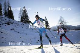 17.12.2020, Hochfilzen, Austria (AUT): Quentin Fillon Maillet (FRA), Sturla Holm Laegreid (NOR), (l-r) -  IBU World Cup Biathlon, sprint men, Hochfilzen (AUT). www.nordicfocus.com. © Manzoni/NordicFocus. Every downloaded picture is fee-liable.