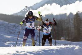 18.12.2020, Hochfilzen, Austria (AUT): Darya Blashko (UKR), Julia Schwaiger (AUT), (l-r) -  IBU World Cup Biathlon, sprint women, Hochfilzen (AUT). www.nordicfocus.com. © Manzoni/NordicFocus. Every downloaded picture is fee-liable.
