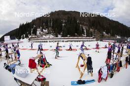 16.12.2020, Hochfilzen, Austria (AUT): Event Feature: Overview over the shooting range with undefined competing athletes -  IBU World Cup Biathlon, training, Hochfilzen (AUT). www.nordicfocus.com. © Manzoni/NordicFocus. Every downloaded picture is fee-liable.