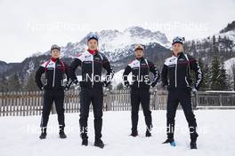 16.12.2020, Hochfilzen, Austria (AUT): Shohei Kobama (JPN), Tsukasa Kobonoki (JPN), Kosuke Ozaki (JPN), Mikito Tachizaki (JPN), (l-r) -  IBU World Cup Biathlon, training, Hochfilzen (AUT). www.nordicfocus.com. © Manzoni/NordicFocus. Every downloaded picture is fee-liable.