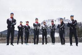 16.12.2020, Hochfilzen, Austria (AUT): Yurie Tanaka (JPN), Asuka Hachisuka (JPN), Sari Maeda (JPN), Fuyuko Tachizaki (JPN), Shohei Kobama (JPN), Tsukasa Kobonoki (JPN), Kosuke Ozaki (JPN), Mikito Tachizaki (JPN), (l-r) -  IBU World Cup Biathlon, training, Hochfilzen (AUT). www.nordicfocus.com. © Manzoni/NordicFocus. Every downloaded picture is fee-liable.