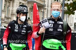 27.09.2020, Wiesbaden, Germany (GER): Tarjei Boe (NOR), Johannes Thingnes Boe (NOR), (l-r) - City-Biathlon Wiesbaden - Wiesbaden (GER). www.nordicfocus.com. © Reichert/NordicFocus. Every downloaded picture is fee-liable.