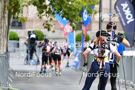 27.09.2020, Wiesbaden, Germany (GER): Janina Hettich (GER), Maren Hammerschmidt (GER), (l-r) - City-Biathlon Wiesbaden - Wiesbaden (GER). www.nordicfocus.com. © Reichert/NordicFocus. Every downloaded picture is fee-liable.