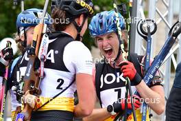 27.09.2020, Wiesbaden, Germany (GER): Julia Simon (FRA), Clare Egan (USA), (l-r) - City-Biathlon Wiesbaden - Wiesbaden (GER). www.nordicfocus.com. © Reichert/NordicFocus. Every downloaded picture is fee-liable.