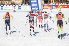 01.01.2020, Toblach, Italy (ITA): Katharina Hennig (GER), Teresa Stadlober (AUT), Anamarija Lampic (SLO), (l-r)  - FIS world cup cross-country, tour de ski, pursuit women, Toblach (ITA). www.nordicfocus.com. © Modica/NordicFocus. Every downloaded picture is fee-liable.