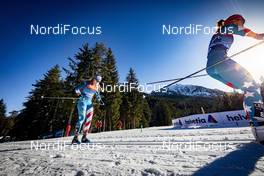 01.01.2020, Toblach, Italy (ITA): Jessica Diggins (USA) - FIS world cup cross-country, tour de ski, pursuit women, Toblach (ITA). www.nordicfocus.com. © Modica/NordicFocus. Every downloaded picture is fee-liable.