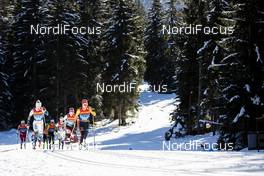 01.01.2020, Toblach, Italy (ITA): Jonna Sundling (SWE), Teresa Stadlober (AUT), Katharina Hennig (GER), (l-r)  - FIS world cup cross-country, tour de ski, pursuit women, Toblach (ITA). www.nordicfocus.com. © Modica/NordicFocus. Every downloaded picture is fee-liable.