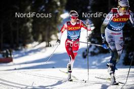01.01.2020, Toblach, Italy (ITA): Heidi Weng (NOR), Ebba Andersson (SWE), (l-r)  - FIS world cup cross-country, tour de ski, pursuit women, Toblach (ITA). www.nordicfocus.com. © Modica/NordicFocus. Every downloaded picture is fee-liable.