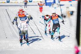 01.01.2020, Toblach, Italy (ITA): Delphine Claudel (FRA), Moa Lundgren (SWE), (l-r)  - FIS world cup cross-country, tour de ski, pursuit women, Toblach (ITA). www.nordicfocus.com. © Modica/NordicFocus. Every downloaded picture is fee-liable.