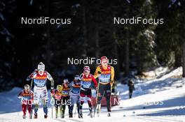 01.01.2020, Toblach, Italy (ITA): Jonna Sundling (SWE), Teresa Stadlober (AUT), Katharina Hennig (GER), (l-r)  - FIS world cup cross-country, tour de ski, pursuit women, Toblach (ITA). www.nordicfocus.com. © Modica/NordicFocus. Every downloaded picture is fee-liable.