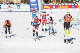 01.01.2020, Toblach, Italy (ITA): Katharina Hennig (GER), Teresa Stadlober (AUT), Anamarija Lampic (SLO), (l-r)  - FIS world cup cross-country, tour de ski, pursuit women, Toblach (ITA). www.nordicfocus.com. © Modica/NordicFocus. Every downloaded picture is fee-liable.
