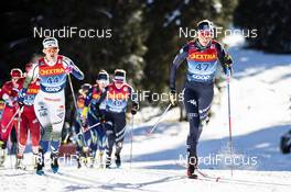 01.01.2020, Toblach, Italy (ITA): Caterina Ganz (ITA), Maja Dahlqvist (SWE), (l-r)  - FIS world cup cross-country, tour de ski, pursuit women, Toblach (ITA). www.nordicfocus.com. © Modica/NordicFocus. Every downloaded picture is fee-liable.