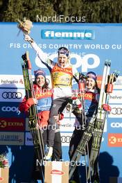 05.01.2020, Val di Fiemme, Italy (ITA): Heidi Weng (NOR), Therese Johaug (NOR), Ingvild Flugstad Oestberg (NOR), (l-r)  - FIS world cup cross-country, tour de ski, final climb women, Val di Fiemme (ITA). www.nordicfocus.com. © Modica/NordicFocus. Every downloaded picture is fee-liable.