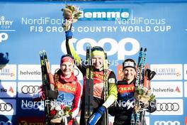 05.01.2020, Val di Fiemme, Italy (ITA): Natalia Nepryaeva (RUS), Anamarija Lampic (SLO), Jessica Diggins (USA), (l-r)  - FIS world cup cross-country, tour de ski, final climb women, Val di Fiemme (ITA). www.nordicfocus.com. © Modica/NordicFocus. Every downloaded picture is fee-liable.