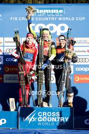 05.01.2020, Val di Fiemme, Italy (ITA): Natalia Nepryaeva (RUS), Anamarija Lampic (SLO), Jessica Diggins (USA), (l-r)  - FIS world cup cross-country, tour de ski, final climb women, Val di Fiemme (ITA). www.nordicfocus.com. © Modica/NordicFocus. Every downloaded picture is fee-liable.