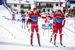 04.01.2020, Val di Fiemme, Italy (ITA): Gleb Retivykh (RUS), Sergey Ustiugov (RUS), (l-r)  - FIS world cup cross-country, tour de ski, individual sprint, Val di Fiemme (ITA). www.nordicfocus.com. © Modica/NordicFocus. Every downloaded picture is fee-liable.