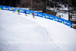 04.01.2020, Val di Fiemme, Italy (ITA): Therese Johaug (NOR), Jessica Diggins (USA), Lucia Scardoni (ITA), Natalia Nepryaeva (RUS), (l-r)  - FIS world cup cross-country, tour de ski, individual sprint, Val di Fiemme (ITA). www.nordicfocus.com. © Modica/NordicFocus. Every downloaded picture is fee-liable.