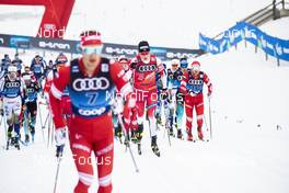 03.01.2020, Val di Fiemme, Italy (ITA): Johannes Hoesflot Klaebo (NOR) - FIS world cup cross-country, tour de ski, mass men, Val di Fiemme (ITA). www.nordicfocus.com. © Modica/NordicFocus. Every downloaded picture is fee-liable.