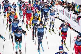 03.01.2020, Val di Fiemme, Italy (ITA): Adrien Backscheider (FRA), Maicol Rastelli (ITA), Dominik Bury (POL), (l-r)  - FIS world cup cross-country, tour de ski, mass men, Val di Fiemme (ITA). www.nordicfocus.com. © Modica/NordicFocus. Every downloaded picture is fee-liable.