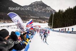 03.01.2020, Val di Fiemme, Italy (ITA): Maicol Rastelli (ITA), Calle Halfvarsson (SWE), (l-r)  - FIS world cup cross-country, tour de ski, mass men, Val di Fiemme (ITA). www.nordicfocus.com. © Modica/NordicFocus. Every downloaded picture is fee-liable.