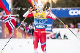 03.01.2020, Val di Fiemme, Italy (ITA): Simen Hegstad Krueger (NOR) - FIS world cup cross-country, tour de ski, mass men, Val di Fiemme (ITA). www.nordicfocus.com. © Modica/NordicFocus. Every downloaded picture is fee-liable.